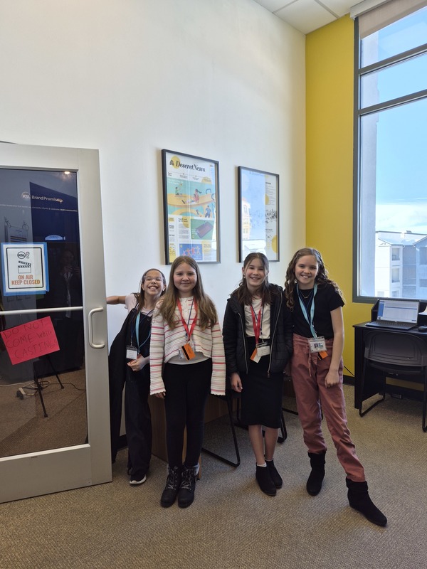 Students at JA City, a work simulation experience.