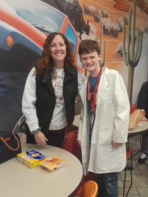 Students at JA City, a work simulation experience.