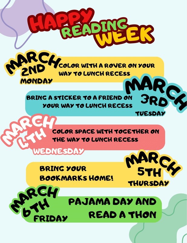 Happy Reading Week March 2nd - March 6th