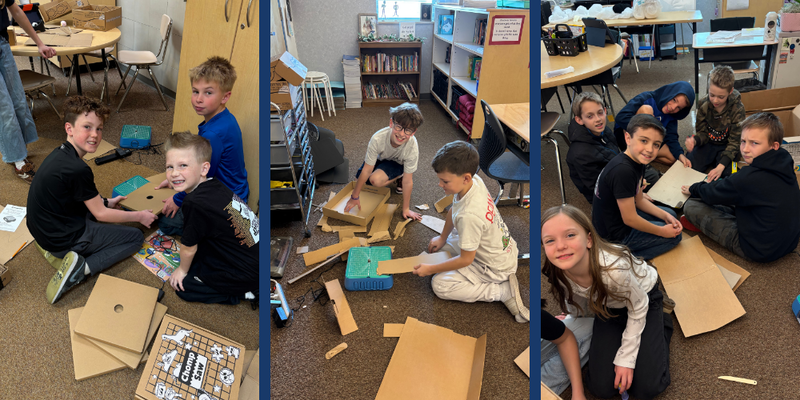 Students using Chomp Saws