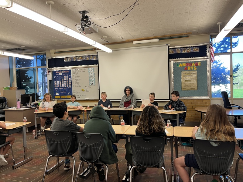 The panel of judges for the debate