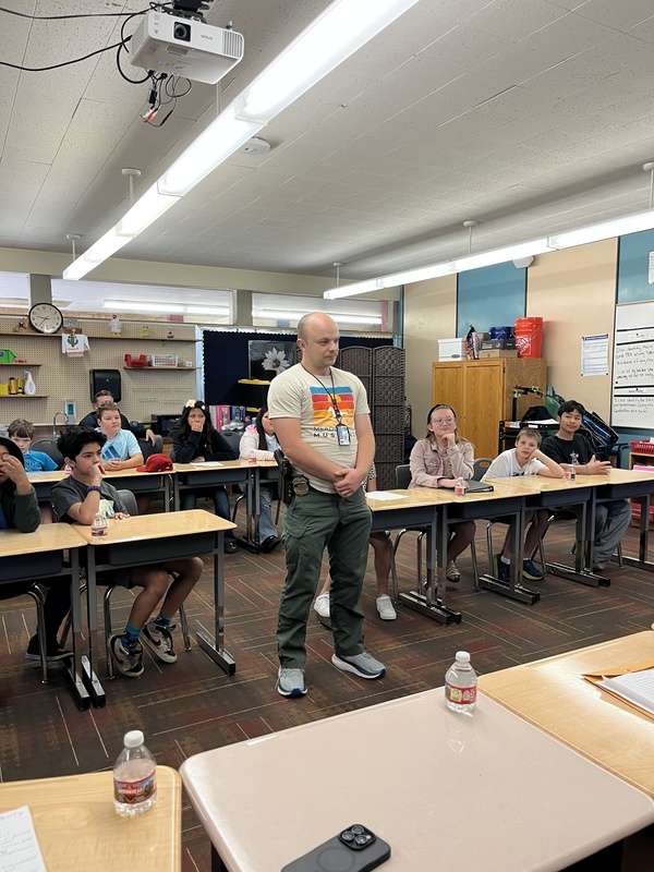 Special  Expert Witness Detective Ryan Sanborn giving his expert testimony to the panel of judges