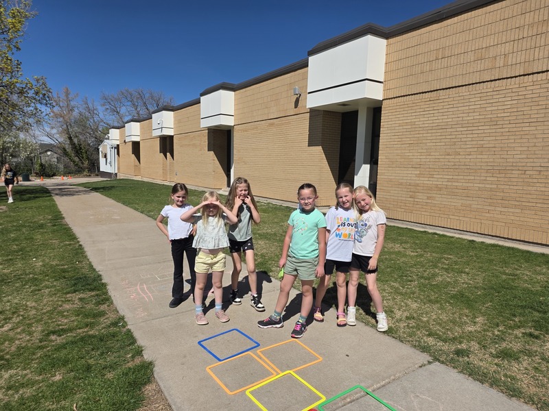 Students play hope scotch during Hope Week fun