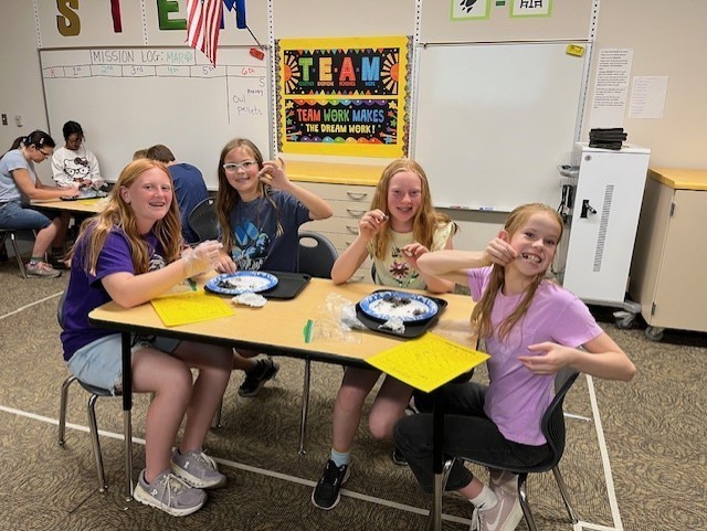 m at a desk dissecting owl pellets