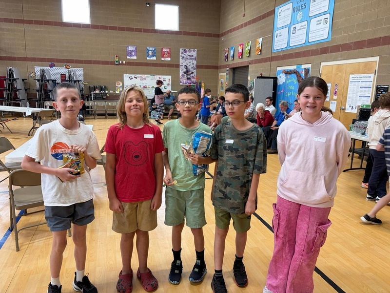Students posing at a picture for math olympiad.