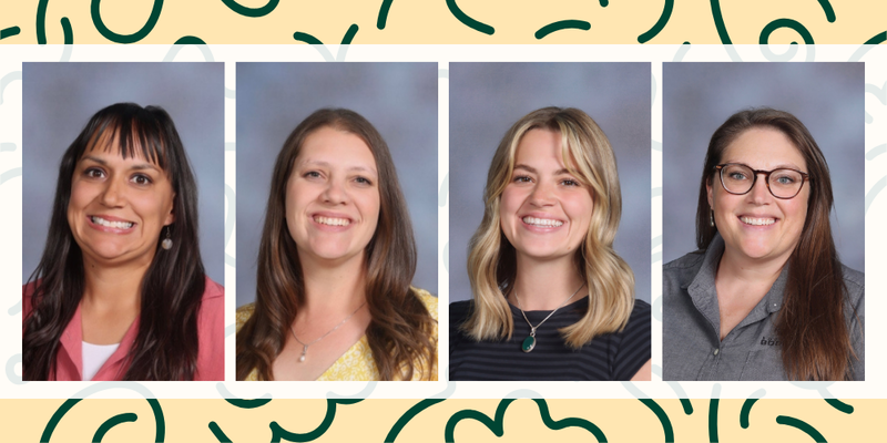 Photo collage of the four Bountiful Elementary first grade teachers for 2026-2027 school year
