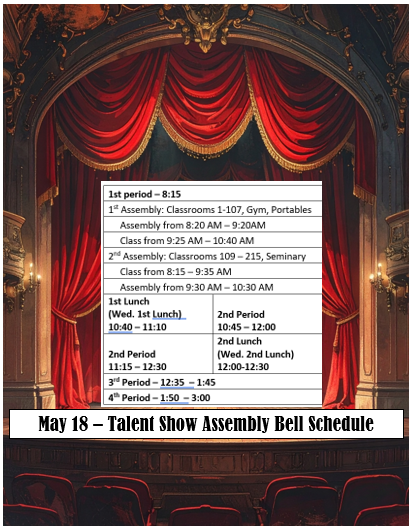 bell schedule for talent show