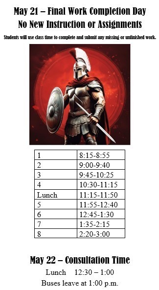 Thursday bell schedule