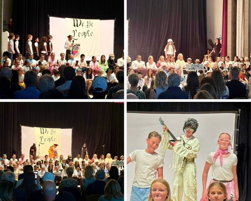 Photos of the 5th grade We the People program
