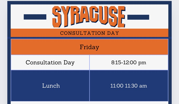 Friday schedule
