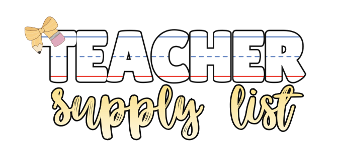 Teacher supply list
