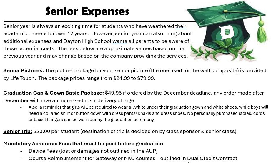 Senior expenses