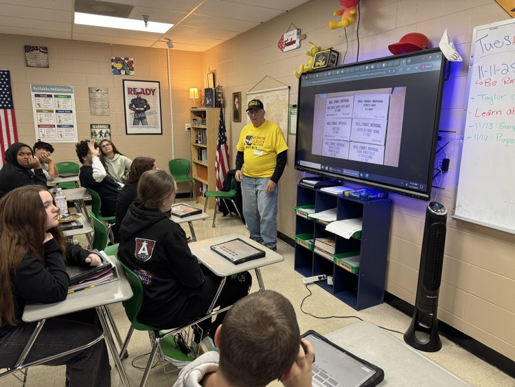 Veterans visit DHS history classes