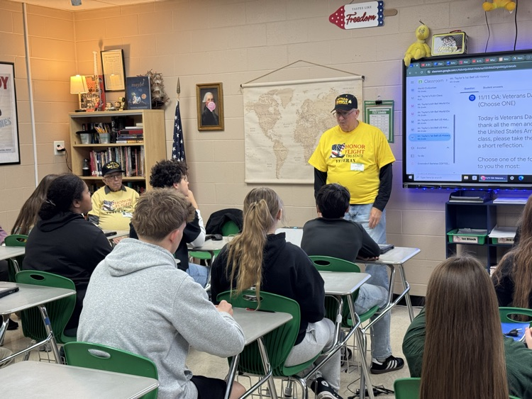 Veterans visit DHS history classes