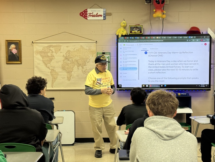 Veterans visit DHS history classes