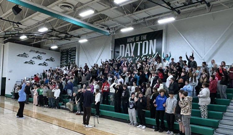 Dr. Kristilynn Turney speaking to DHS students