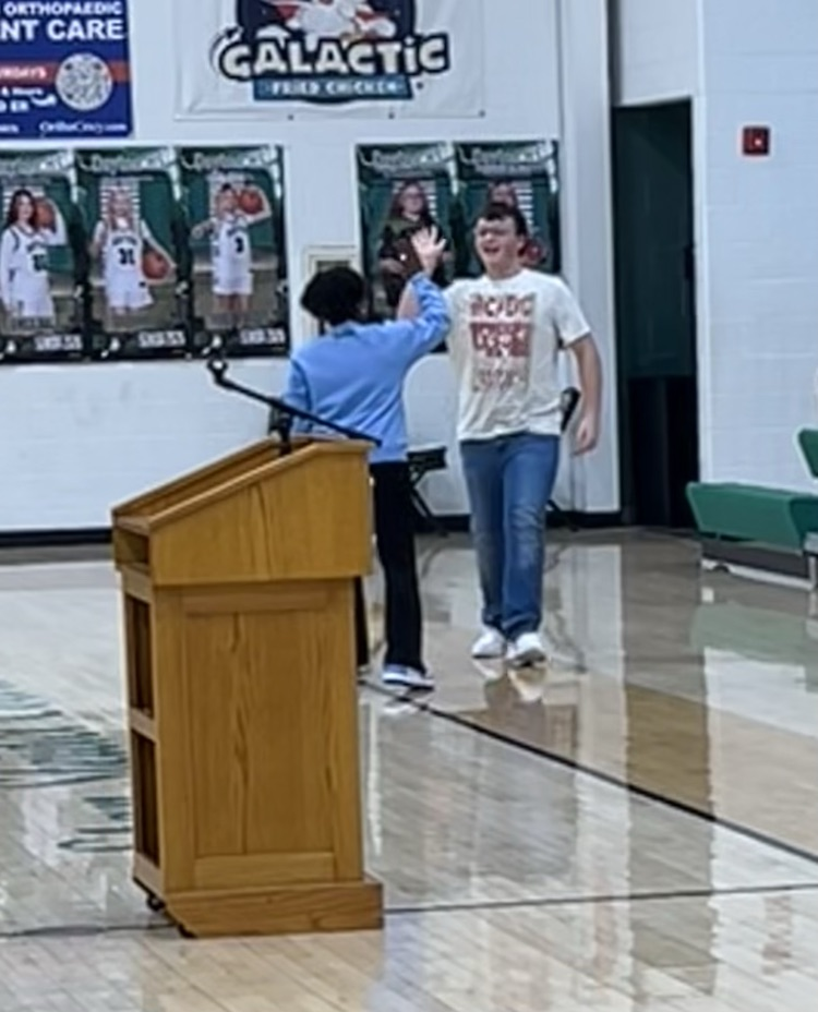 Dr. Kristilynn Turney speaking to DHS students