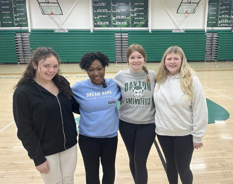 Dr. Kristilynn Turney speaking to DHS students