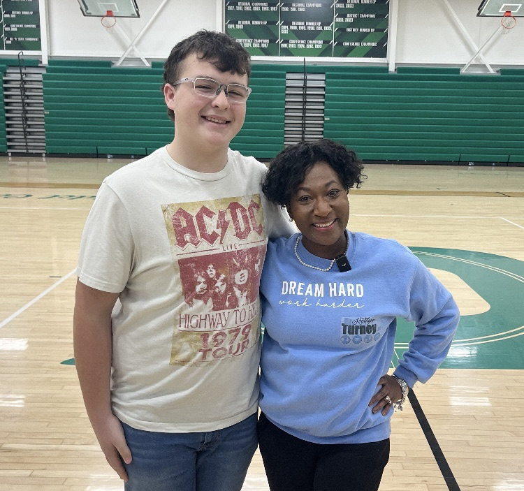 Dr. Kristilynn Turney speaking to DHS students