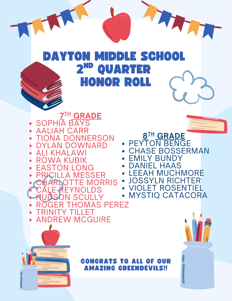 DMS 2nd quarter Honor Roll