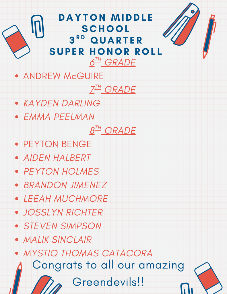 DMS Super Honor Roll