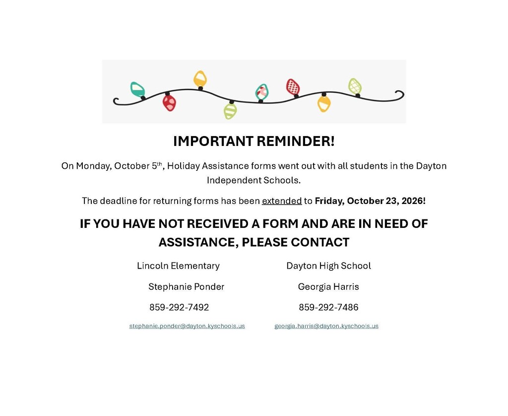 Holiday Assistance