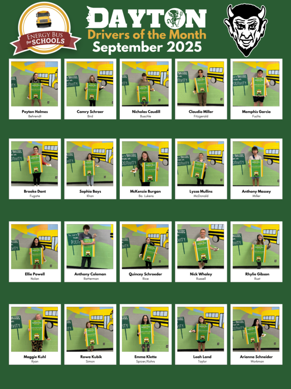 DHS September Drivers of the Month