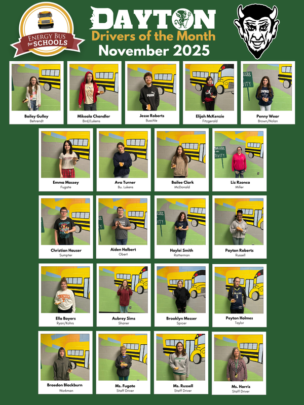 DHS November Drivers of the Month