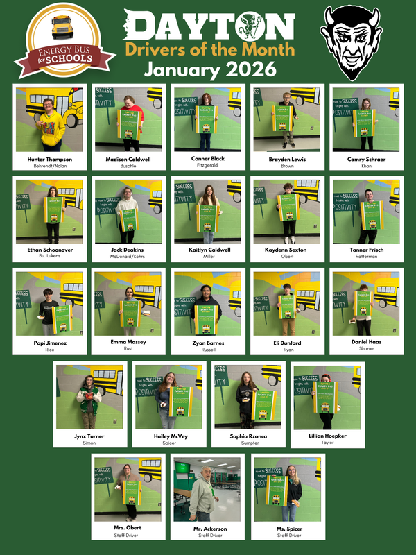 DHS January Drivers of the Month