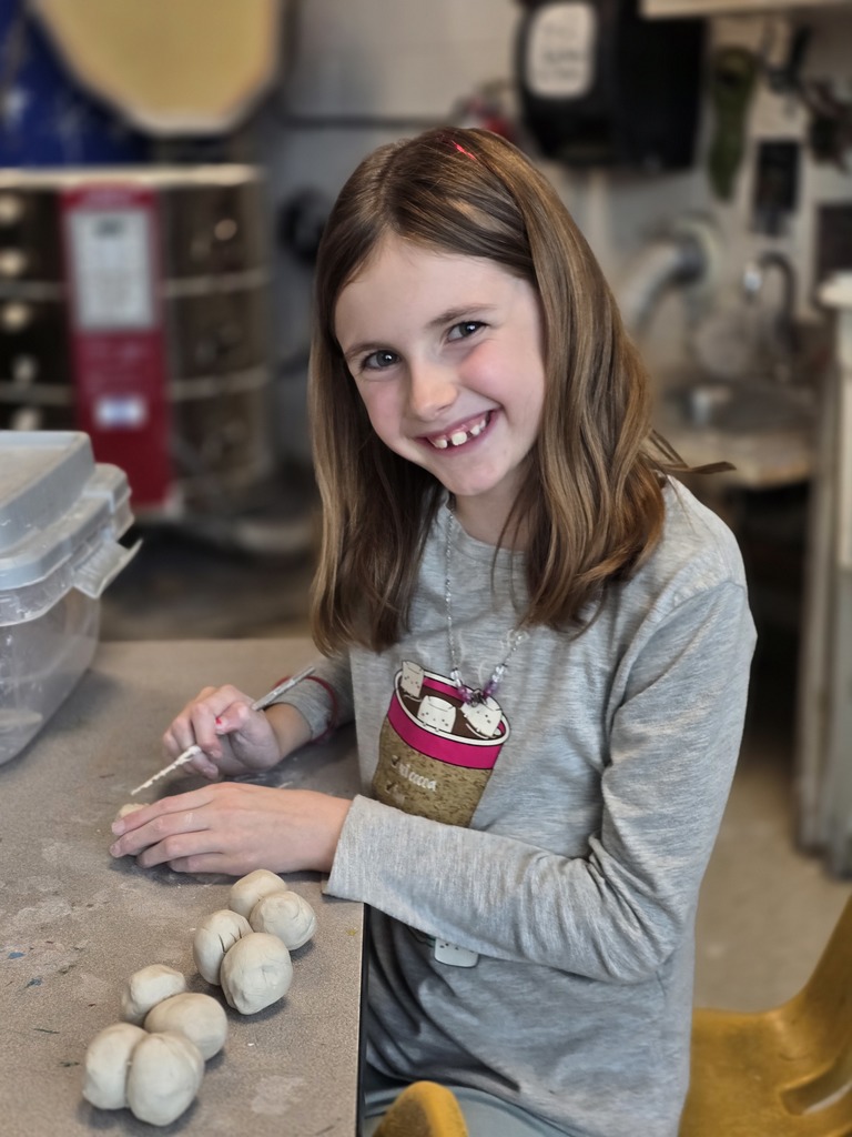 Student in Ceramics Class