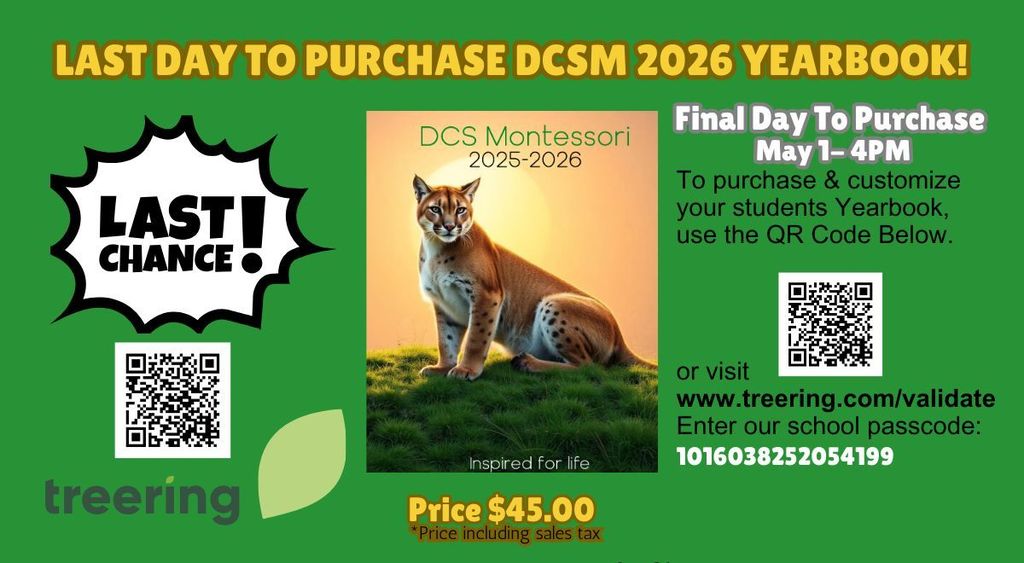 Deadline to buy yearbook May 1