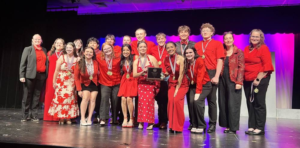 OAP group picture at bi district competition