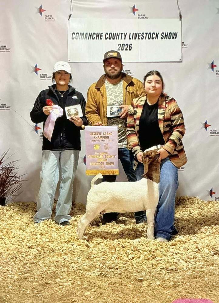 ffa student, her family and show goat