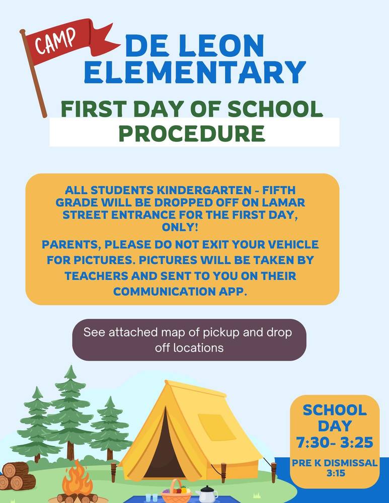 first day of school procedure flyer