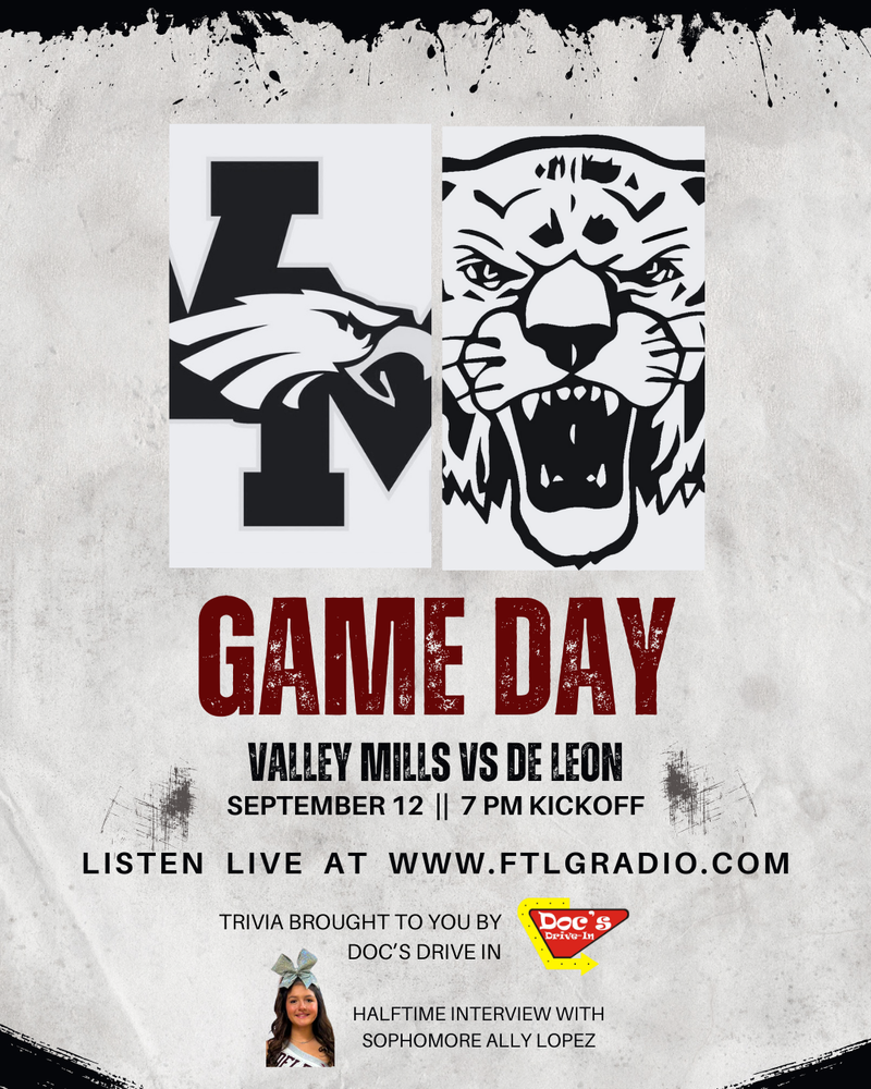 Game Day broadcast flyer