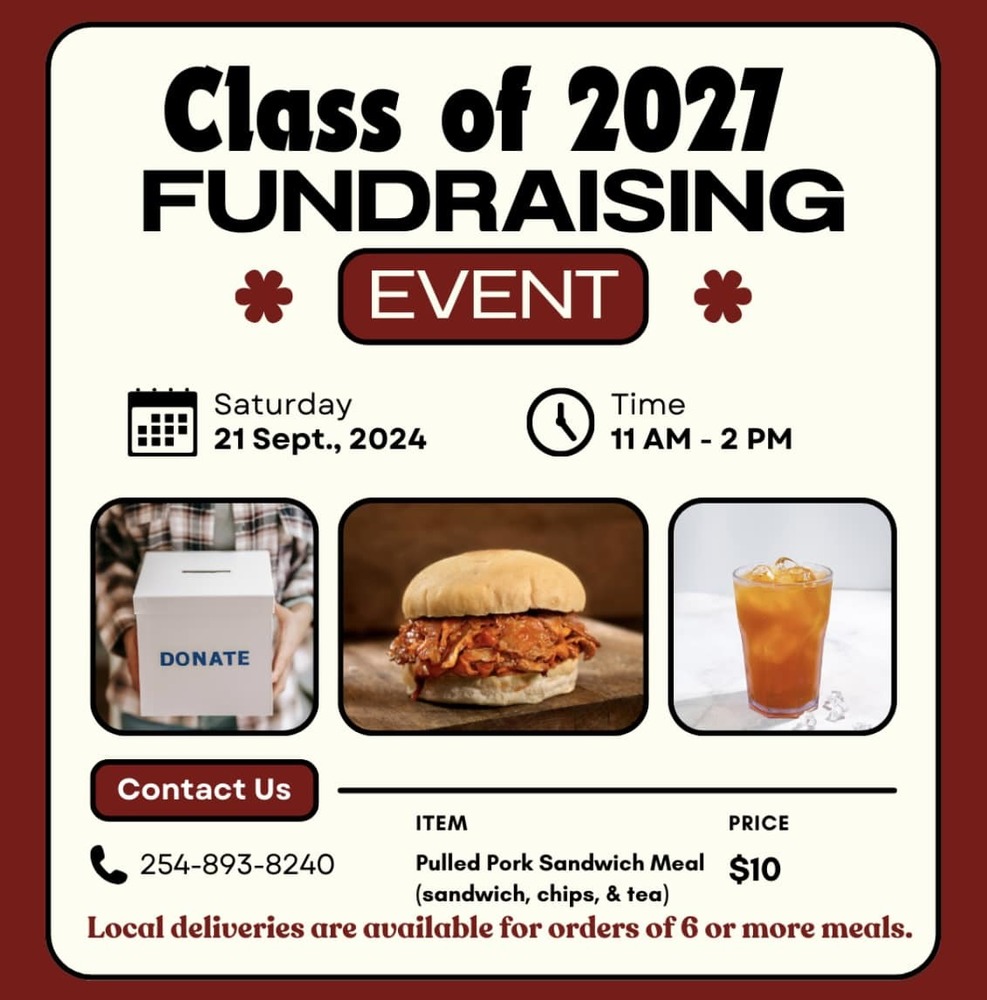 class of 2027 fundraising event flyer