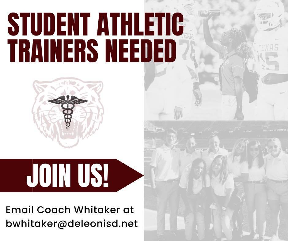 student athletic trainers needed flyer