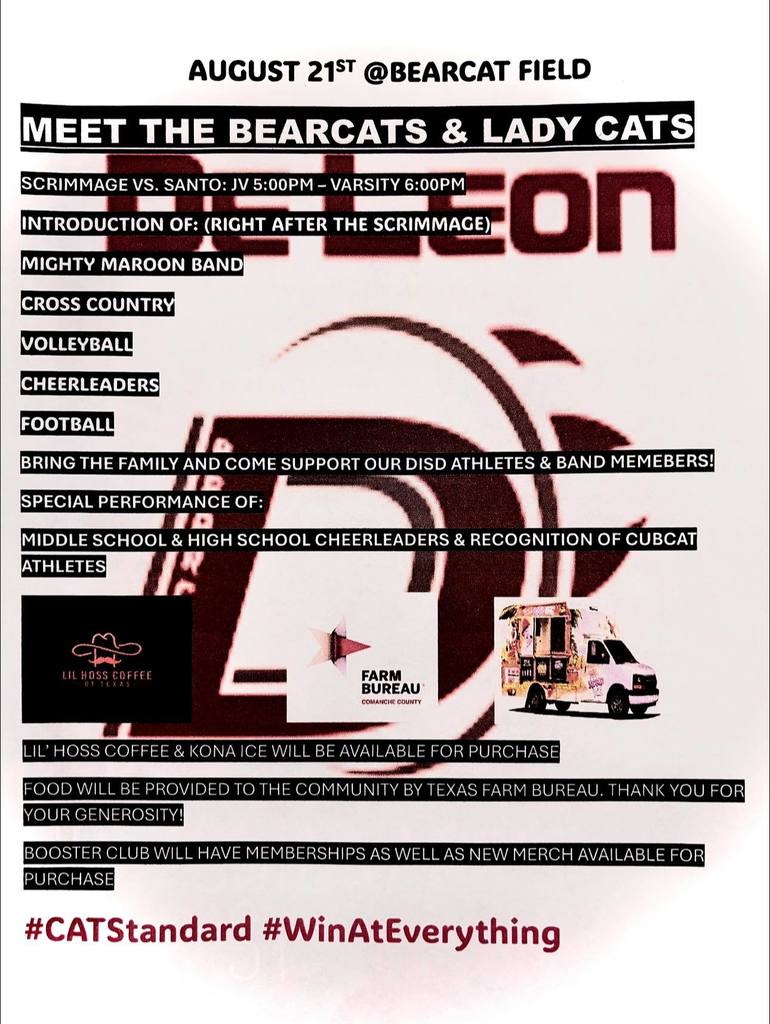 meet the bearcats & lady cats flyer
