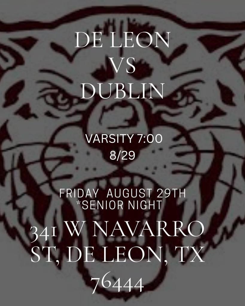 DE LEON VS DUBLIN GAME DAY INFO FLYER