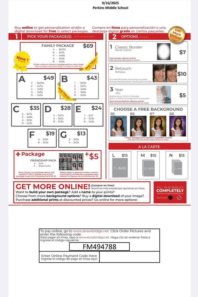 picture day order form