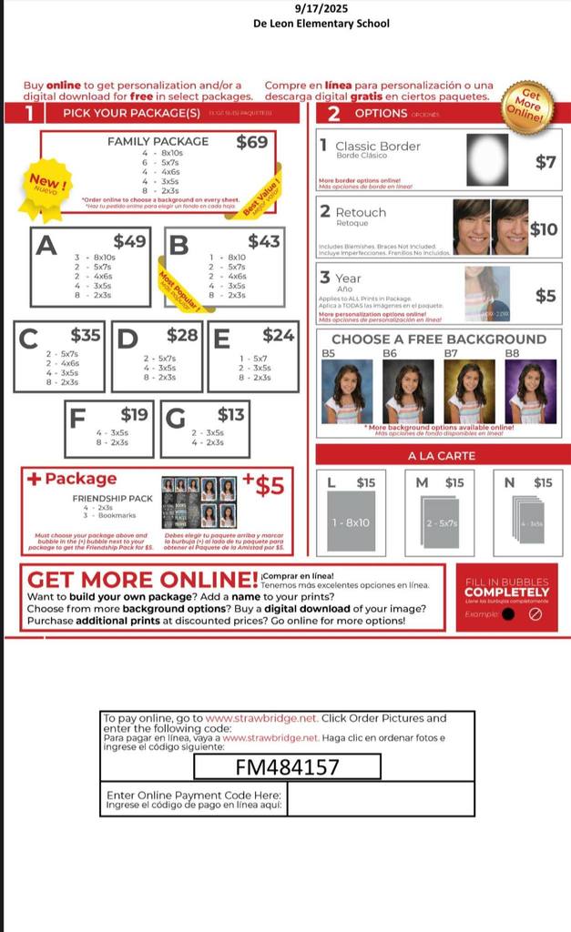 picture day order form