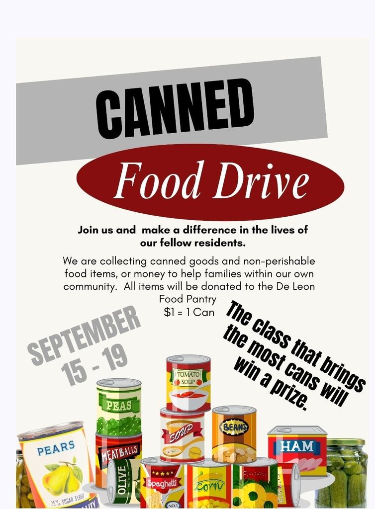 canned food drive middle school flyer
