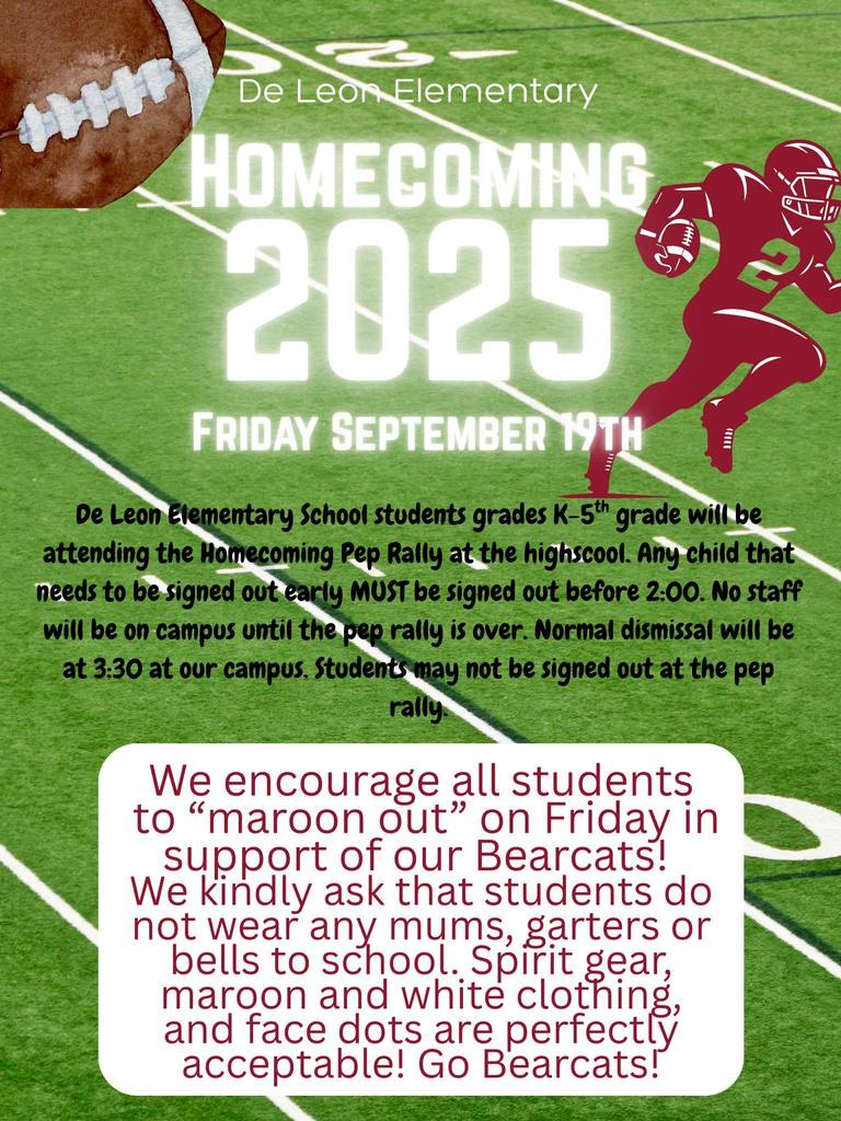 homecoming 2025 pep rally info flyer