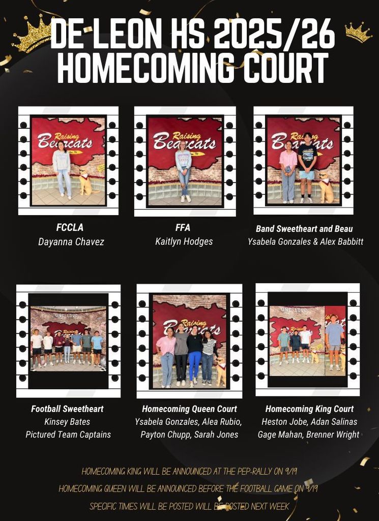 de leon hs 2025 homecoming court