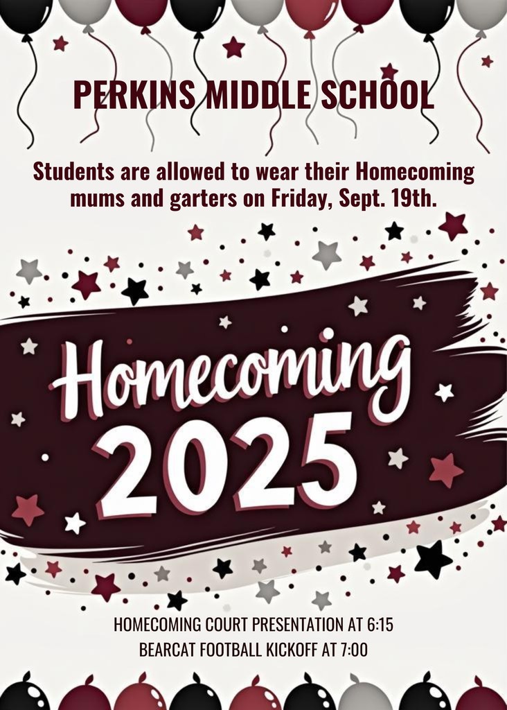 perkins middle school homecoming mum and garter announcement 