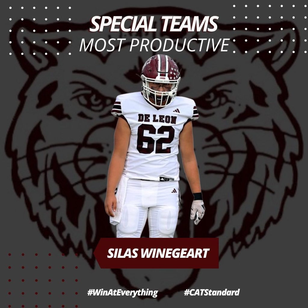 special teams most productive player silas winegeart