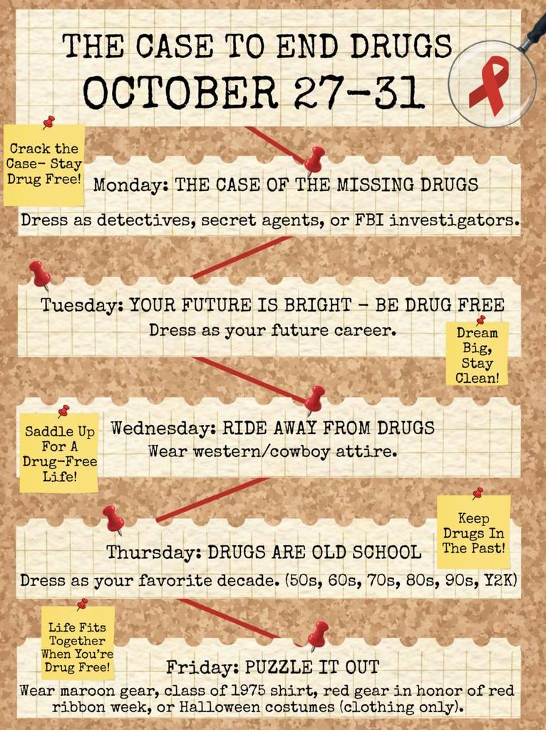 High school red ribbon week flyer