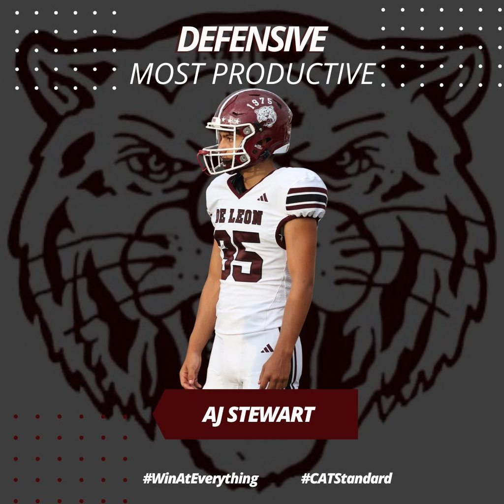 defensive most productive player of the week aj stewart