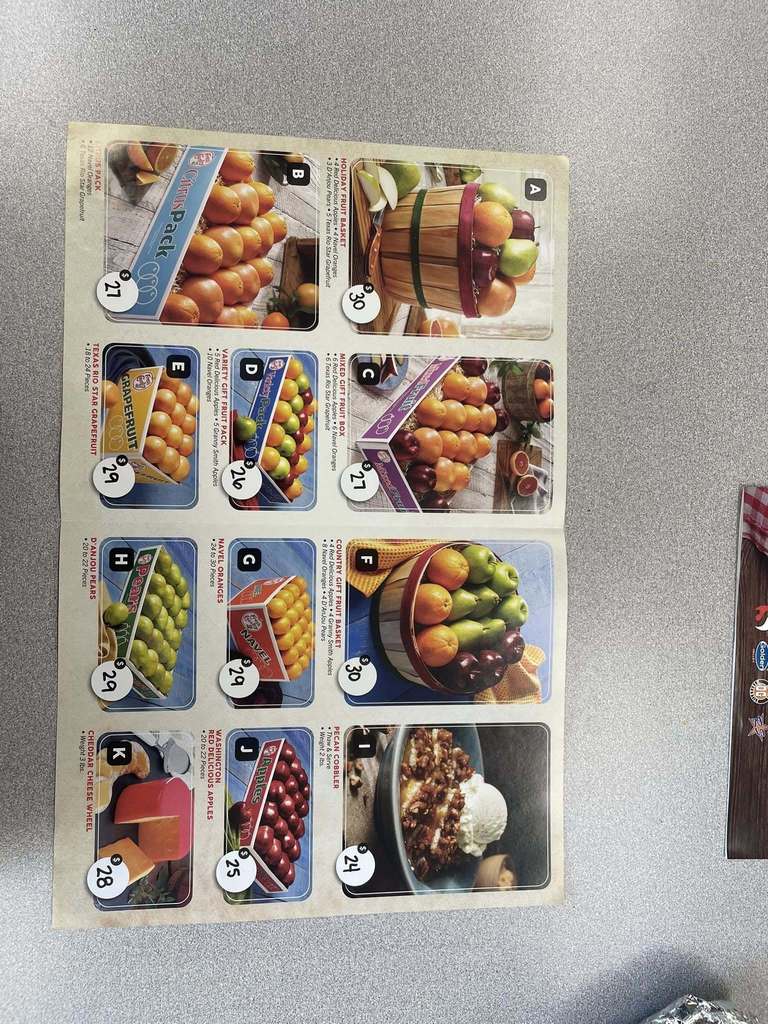 fresh country holiday fruit and gifts order booket