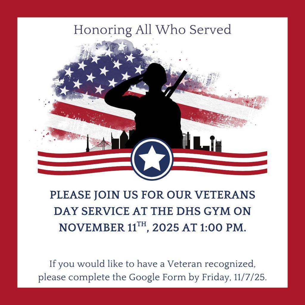 veteran's day program at dhs gym on november 11